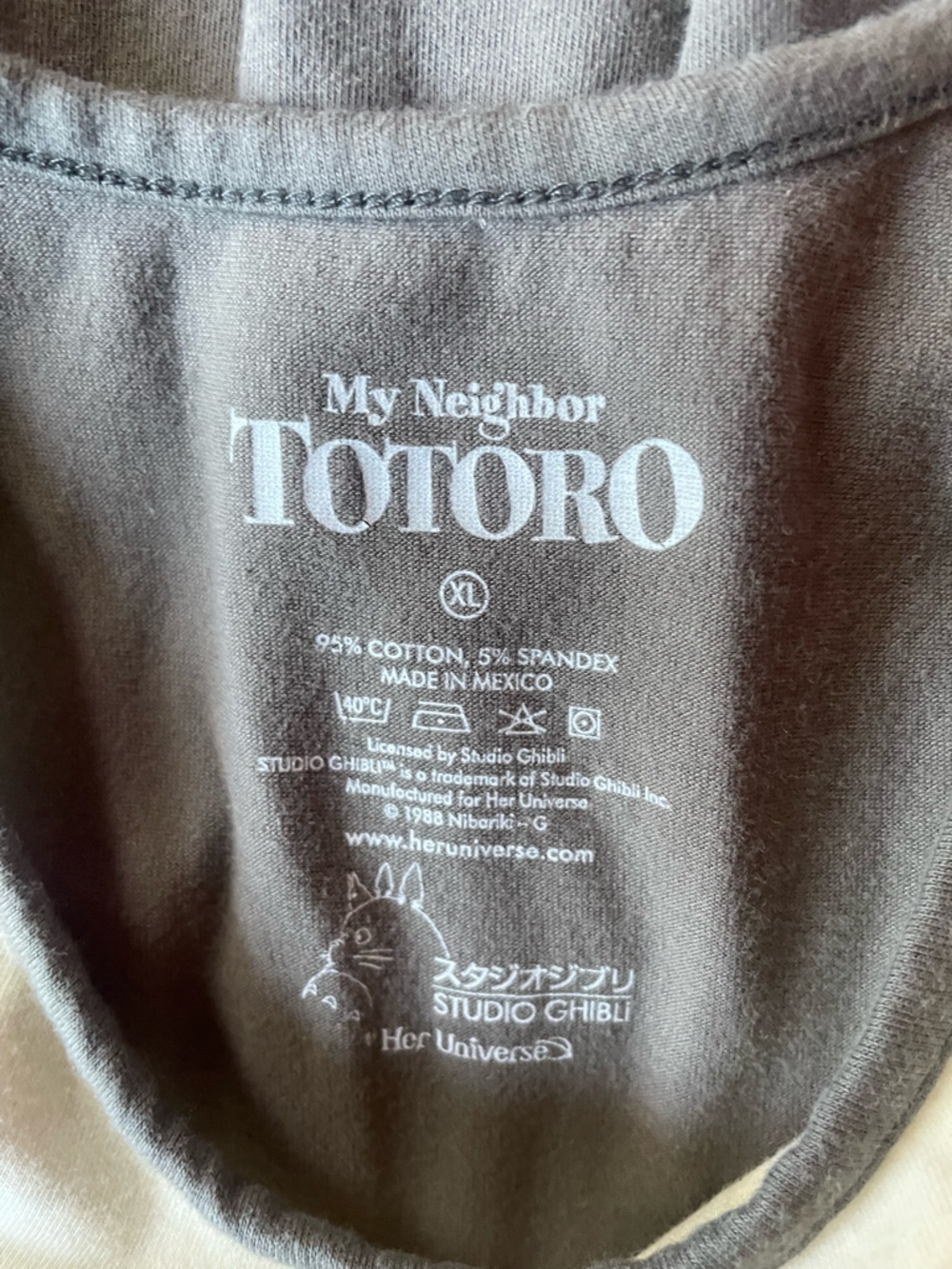 Her Universe My Neighbor Totoro Gray and Cream Totoro Graphic Skater dress XL - Picture 4 of 5